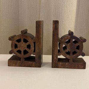 SOLD - Wooden Nautical Book Ends